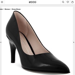 Black Patent Leather Ecco Gisborne Pump